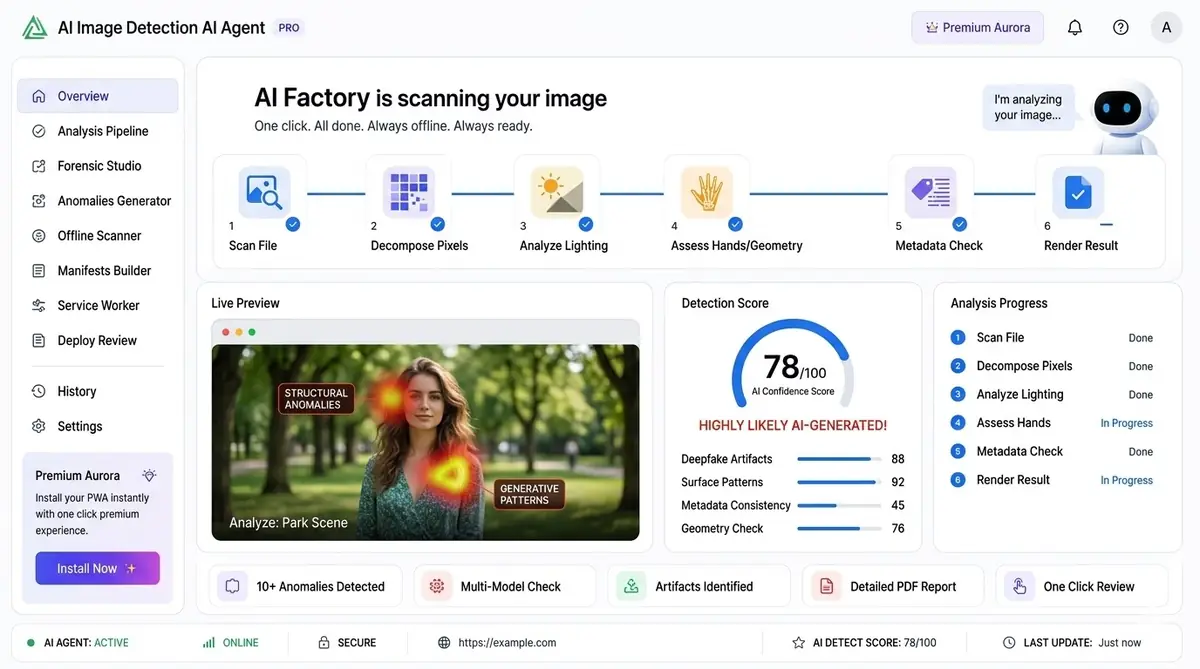 AI link decoder dashboard — example of the AI tool dashboard software